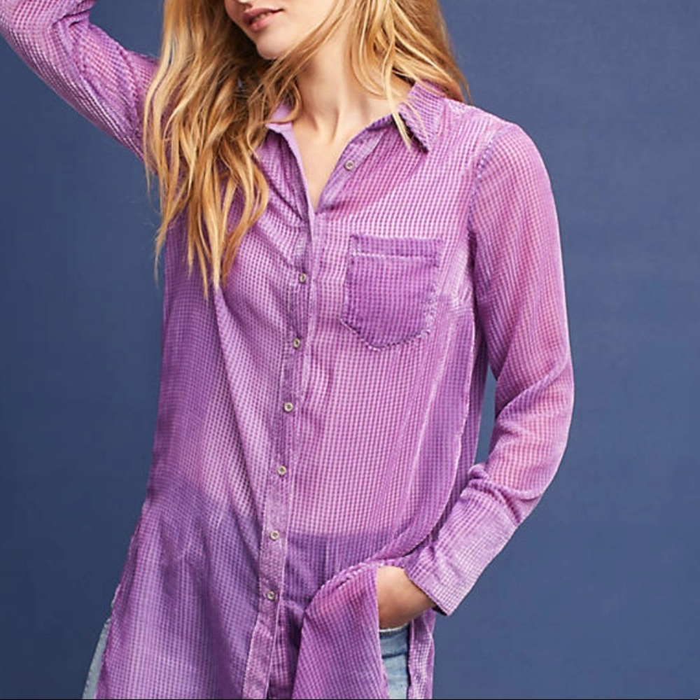 Brand New Condition - Lilac Button Down Tunic